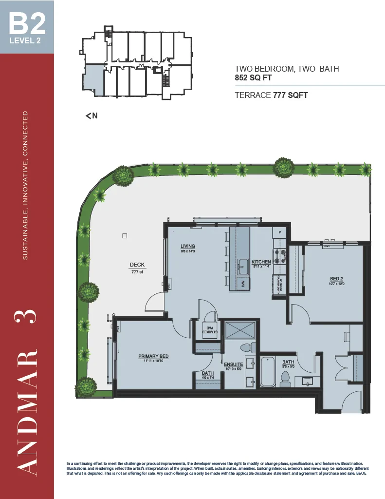 B2 with Terrace Floor Plan - Andmar 3