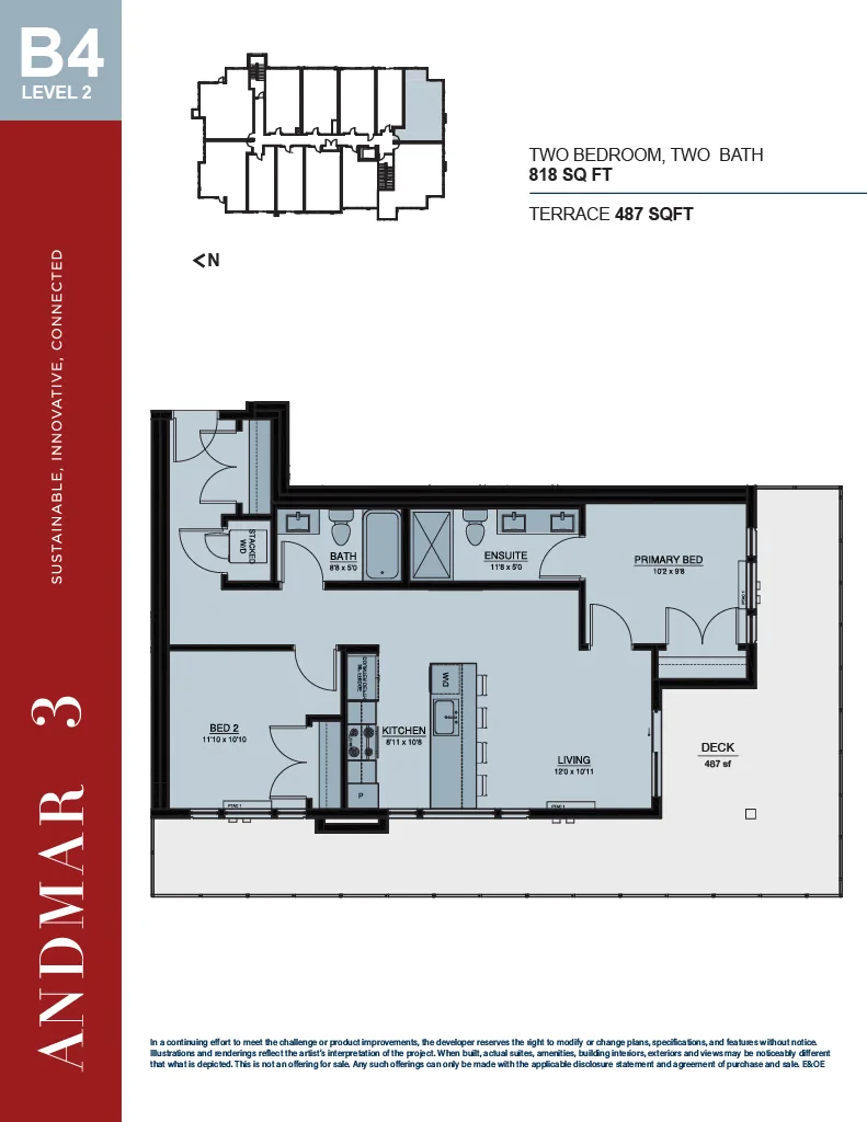 B4 with Terrace Floor Plan - Andmar 3