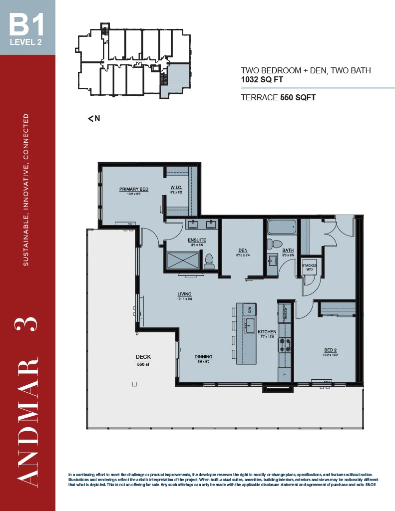 B1 with Terrace Floor Plan - Andmar 3