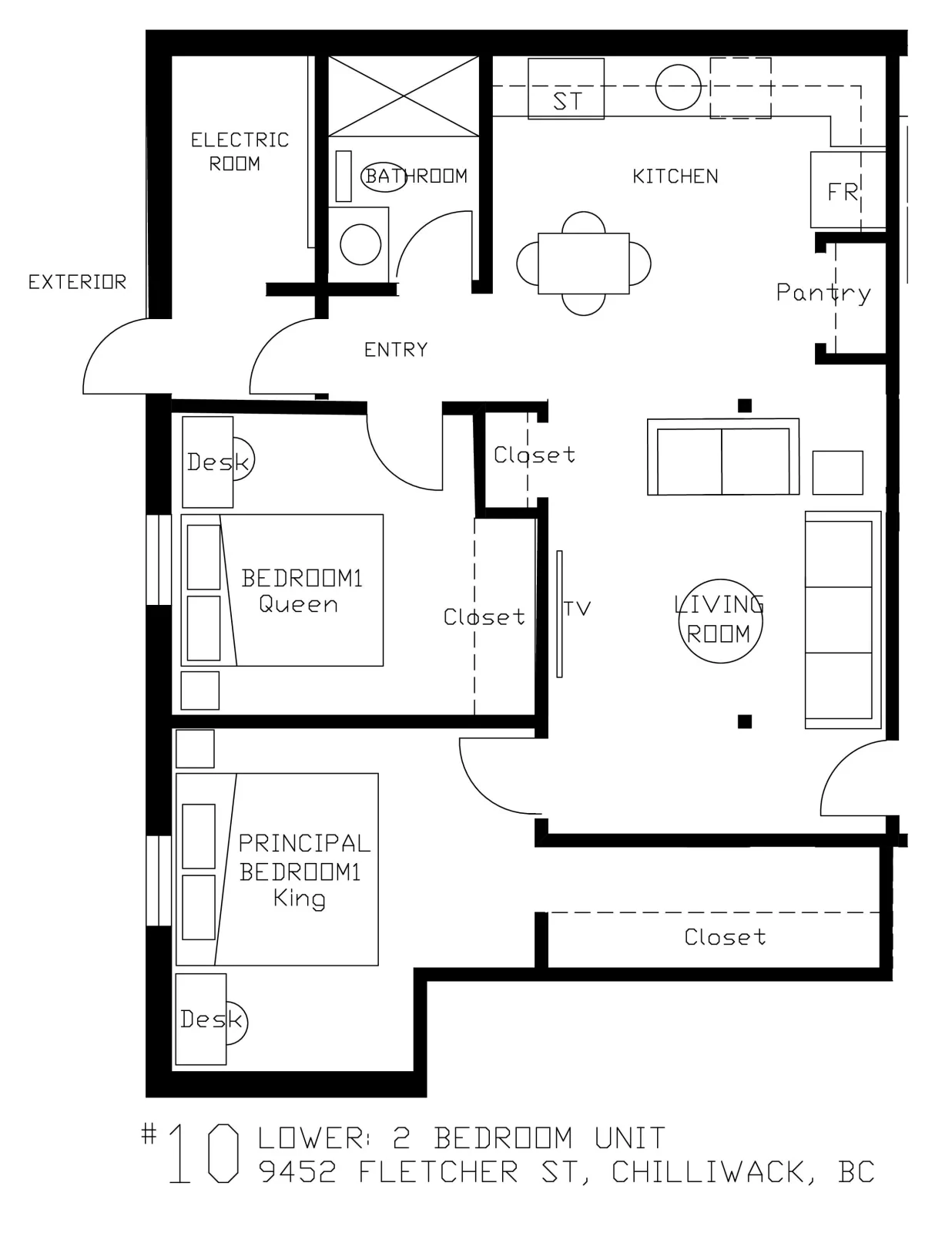Unit 10 Lwr FLR_2 Bed